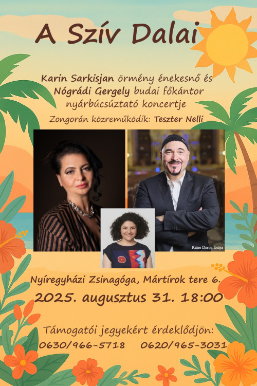 A Szív Dalai – Nyárbúcsúztató koncert a Zsinagógában
